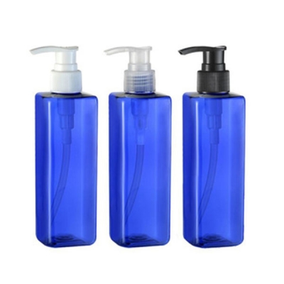 250ml Blue Tranaparent Plastic Cosmatic Bottle With Spary Pump