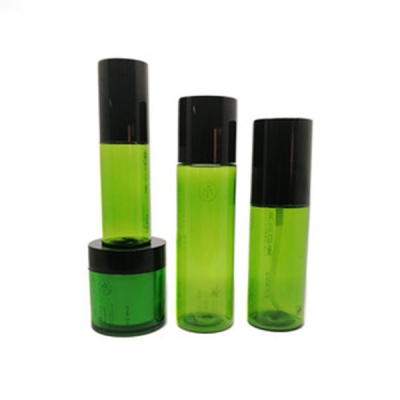 50g 30ml 60ml 100ml Green PET Plastic Cosmetic Suit Bottle