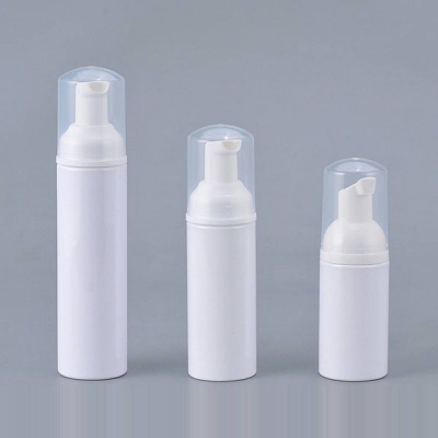 50ml 80ml 100ml White Plastic Cosmetic Bottle With Lotion Pump