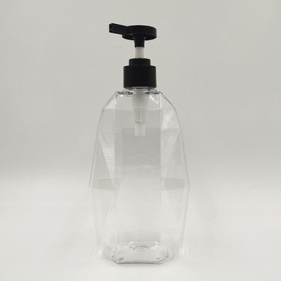 500ml Clear Shape Plastic Pet Bottle with Lotion Pump 