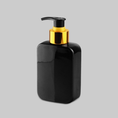 200ml Black Plastic Pet Square Lotion Bottle