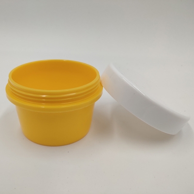 50g 100g Yellow Plastic Screw Cap Cream Jar