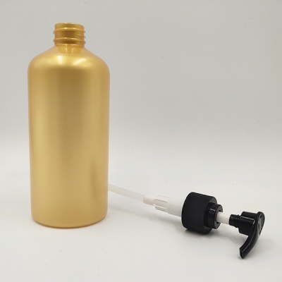 500ml Gold Plastic Shampoo Bottle with Emulsion Pump