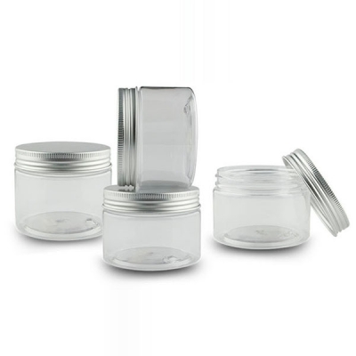 150g Plastic Cosmetic Mask Jar with Aluminum Cap