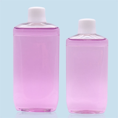 330ml 450ml Plastic Shampoo Bottle Packing with Caps