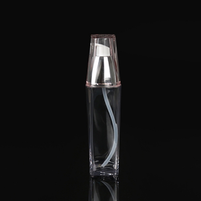 Clear 100ml-300ml  PET Cylinder Plastic Cosmetic Bottle For Skin Care Oil 