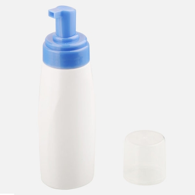 200ml White HDPE Cosmetic Bottle With Lotion Pump