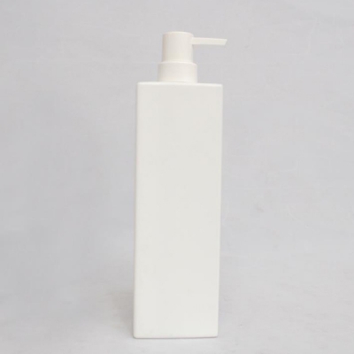 300ml White Plastic Pet Square Shampoo Bottle 