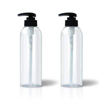 400ml Clear Plastic Shampoo Bottles with Lotion Pump