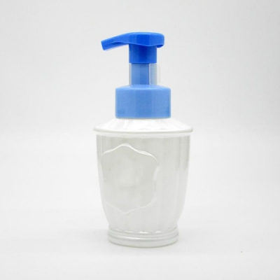 300ml Plastic Pet Bottle with Blue Lotion Pump