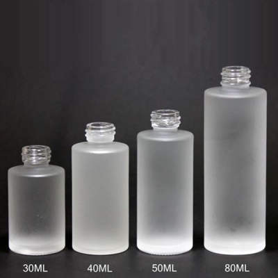 30ml-100ml Cylinder Frosted Perfume Glass Bottle