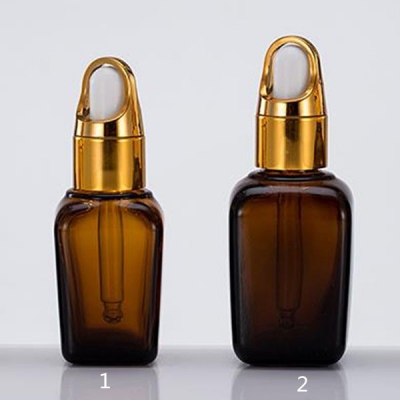 10ml20ml Amber Glass Square Bottles with Glass Pipette
