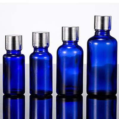 50 - 120 ml concentrados de aceite, botellas de cristal Azul cobalto