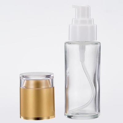 40ml Transparent with Lotion Pump  Glass Bottle