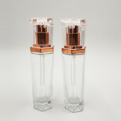 20 ml botellas de aerosol de cristal cuadrado transparente